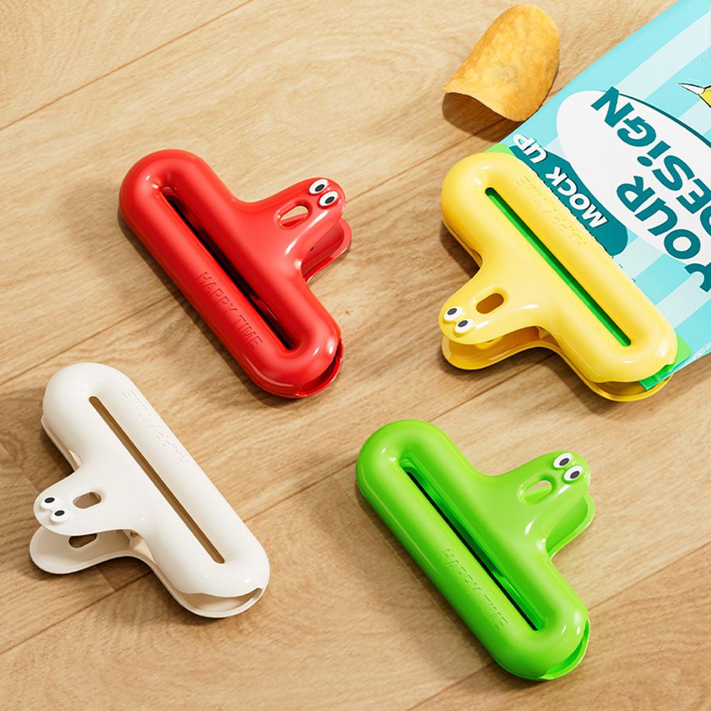 Creative Seal Sealing Clip Household Storage Food Snack Bag Sealer Clamp Kawaii Portable Kitchen Package Bag Accessories Tool
