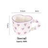Tazza da Caffè in Ceramica con Piattino - Design Rosa Love Dipinto a Mano