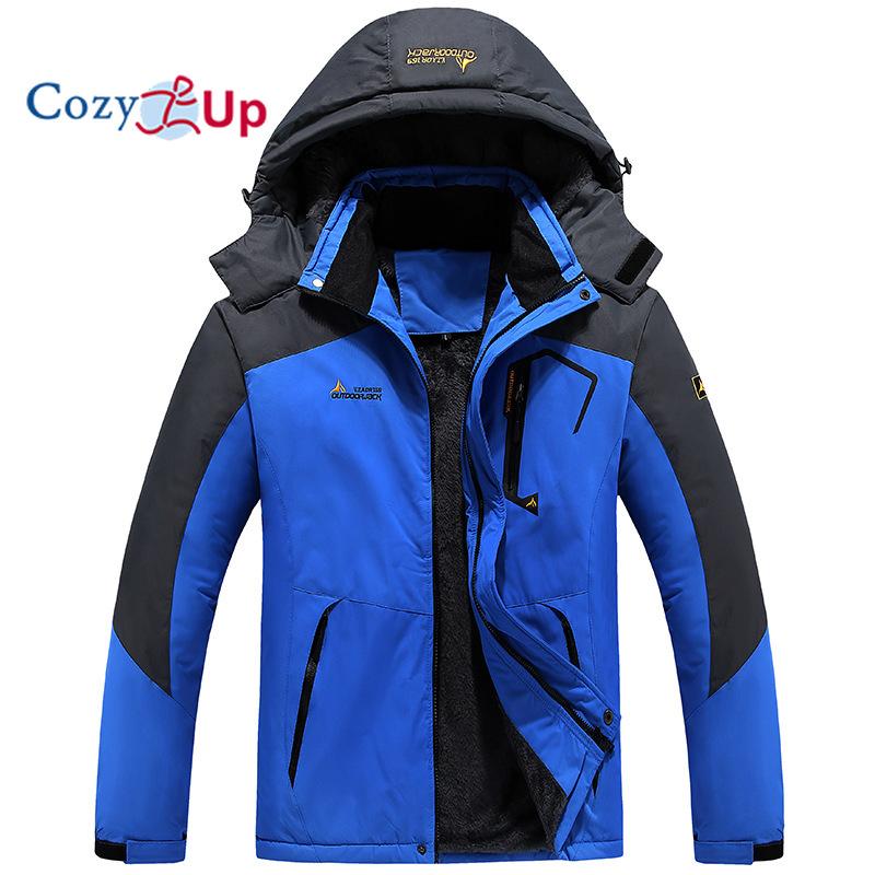 Giacca calda antivento e antipioggia con cappuccio oversize da uomo Cozy Up