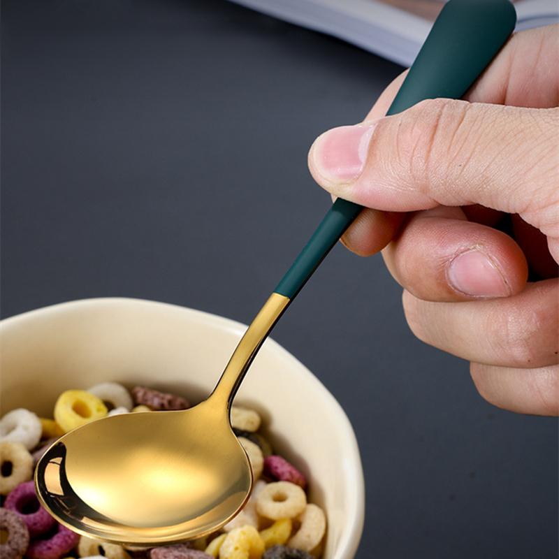 17,2 cm * 4,6 cm Edelstahl Kaffeelöffel Rundkopf Home Tee Eis Dessertlöffel Abendessen Geschirr Küchenzubehör