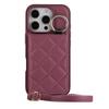 Luxury Leather Mirror Card Bag Slot Case for IPhone 17 16 15 14 13 12 Pro Max Plus Cases Stand Sleeve Cover with Shoulder Strap