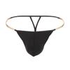 Men Thong with Good Breathability Men's Ice Silk Thong Underwear with Metal Chains Hollow Out G-strings Comfortable for High