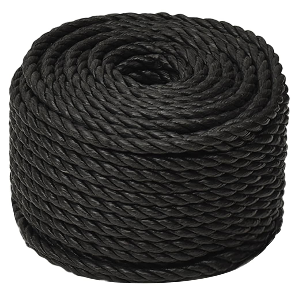 Vidaxl Linka Robocza, Czarna, 14 Mm, 100 M, Polipropylen