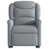 Recliner with Rising Function Light Grey Fabric
