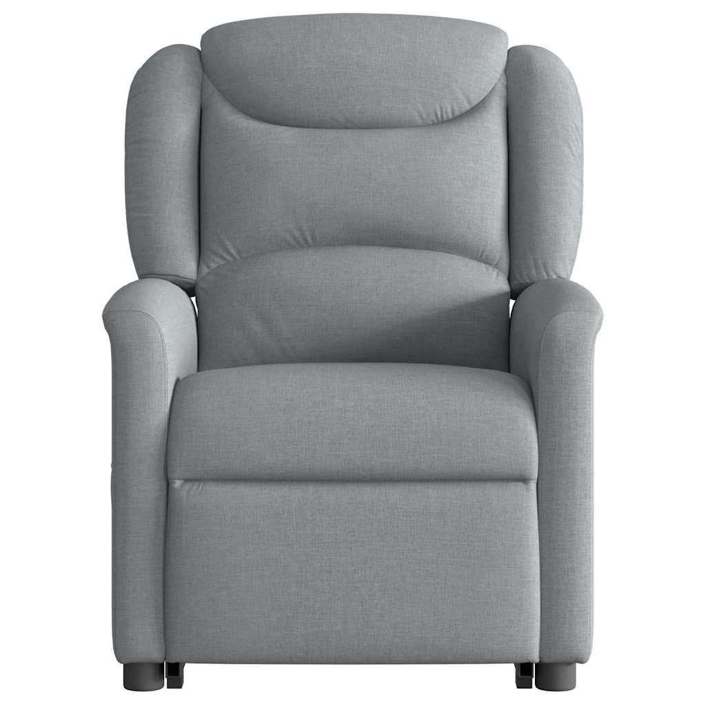Recliner with Rising Function Light Grey Fabric
