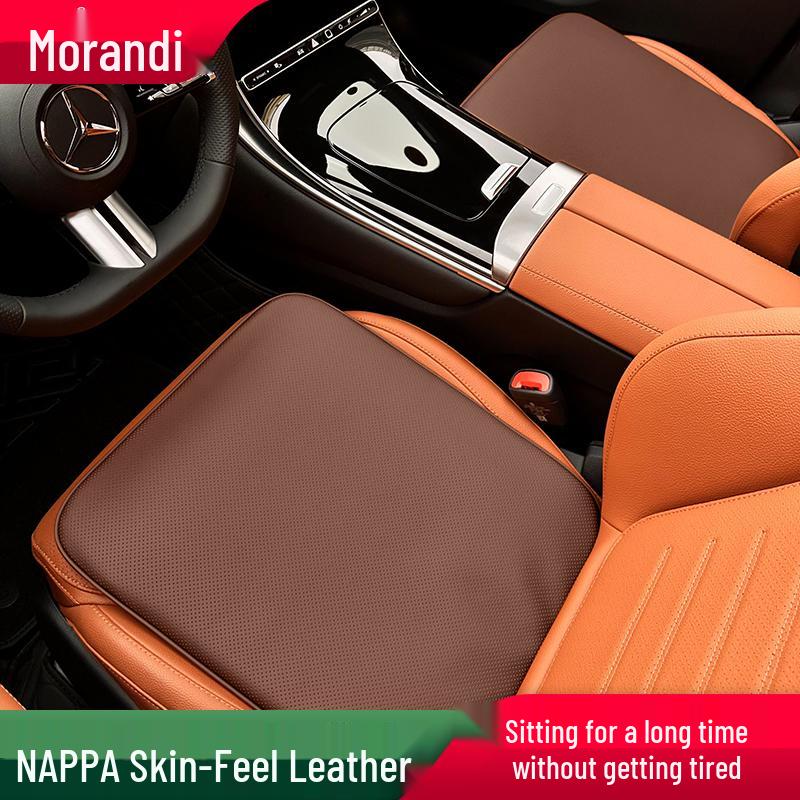 Morandi Nappa Leather All-Season Car Seat Cushion for Mercedes-Benz E-Class/C-Class/GLC/GLB/GLE