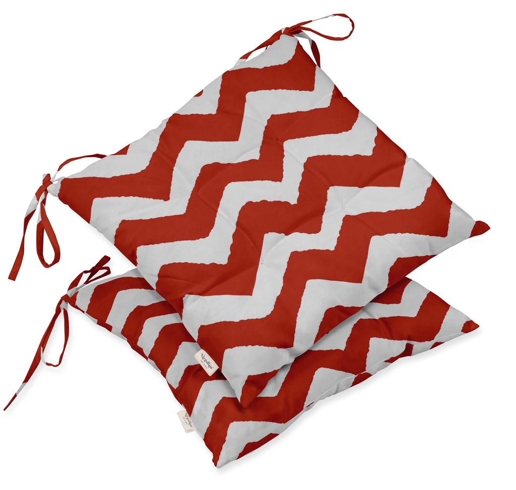 Vargottam Indoor Outdoor Tufted Printed Square Seat Patio Cushion Set Of 2 Water Resistant Patio Furniture Seat Cushion 19-inches, Brown |