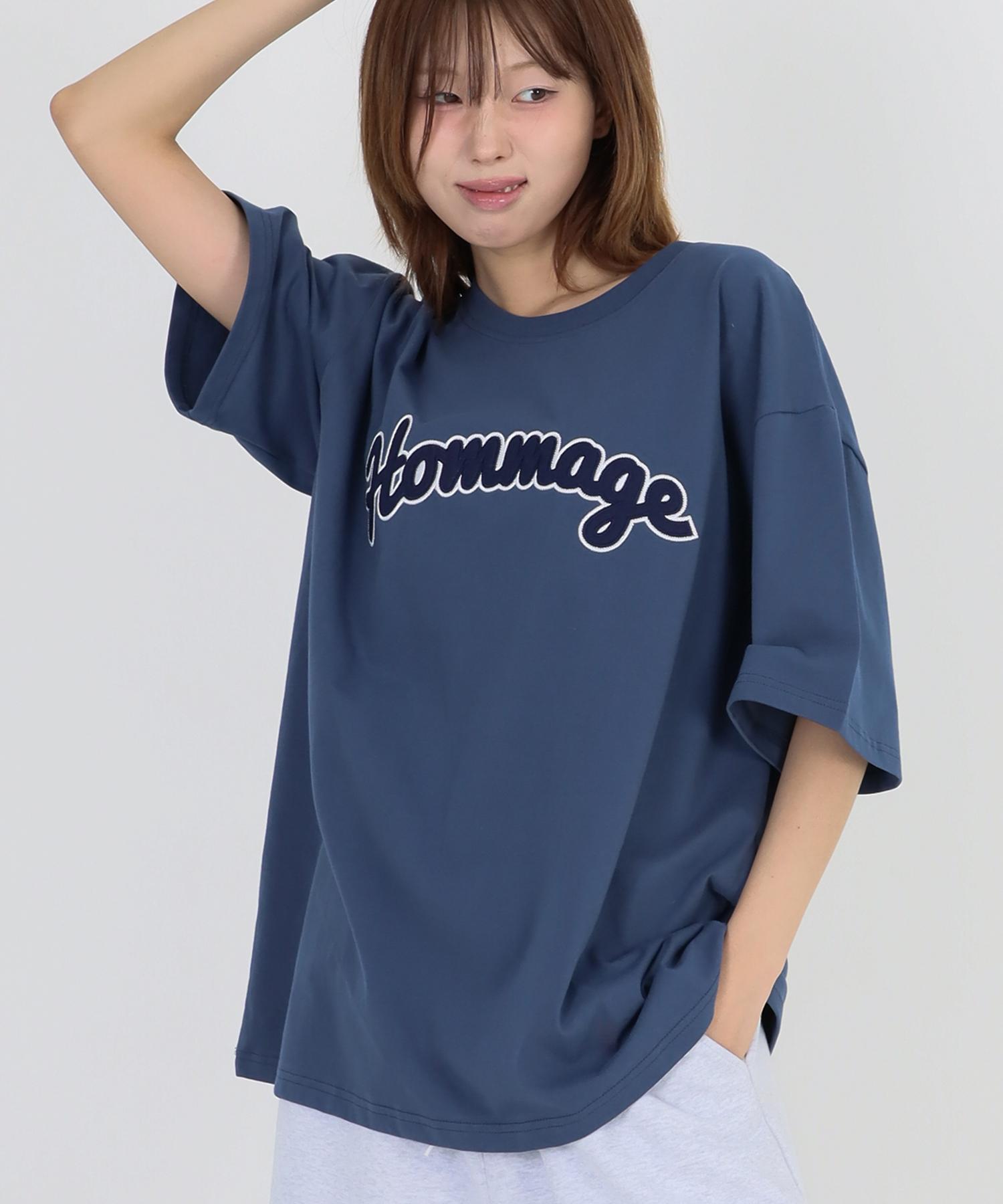 Row Lab Hommage Applique Short Sleeve T-Shirt - Light Navy L