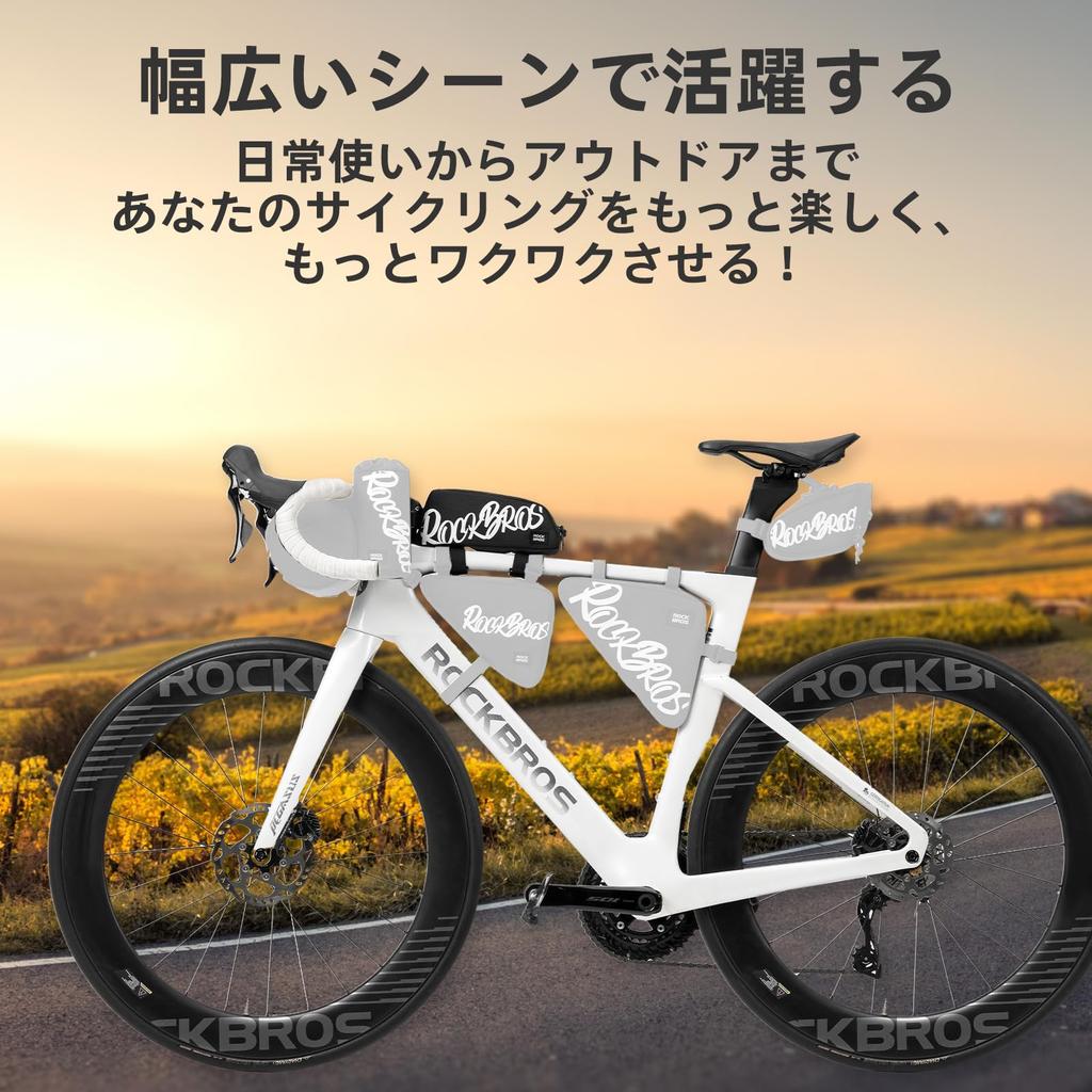ROCKBROS Top Tube Bicycle Road Small Item Easy To Cycle Stylish Bag, Bag, Bike, Storage, Knee-Free, Lightweight, Install, Bag, Pouch, MTB, Road,