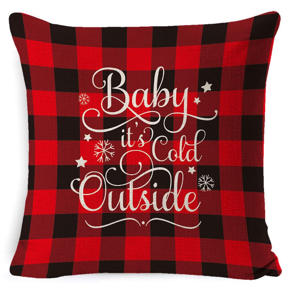 Christmas Pillowcase Home European Linen Sofa Cover Cushion Cushion Pillowcase Back Cushion
