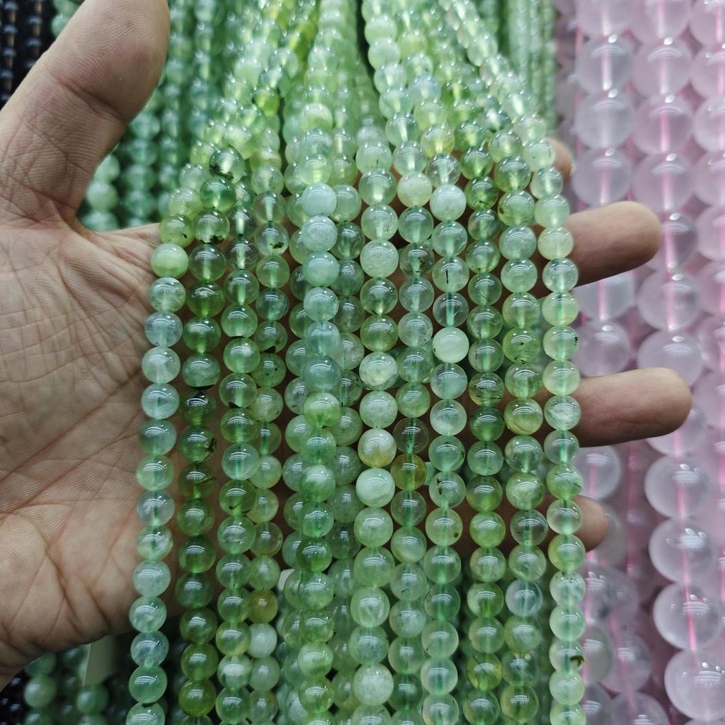 7A Prehnite Round Beads - DIY Jewelry Accessories Bracelet String, Semi-finished Products