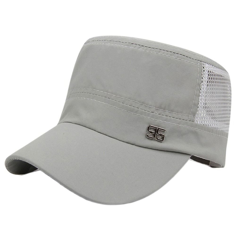 

Letter Men s Fishing Cap Mesh Hollow Summer Baseball Cap Casual Outdoor Sun Hat Outdoor светло-серый