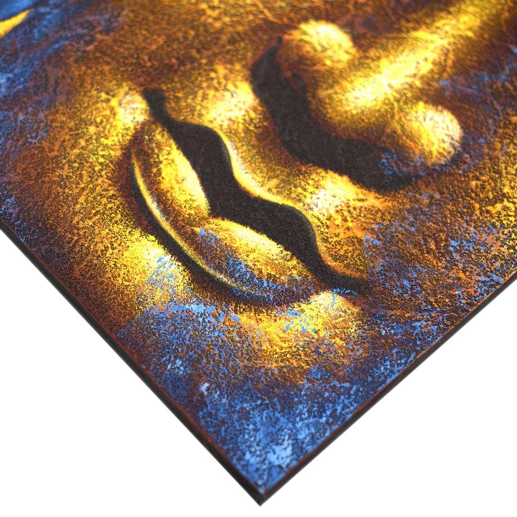 Buddha Canvas Wall Art - Gold Face Lotus Flower