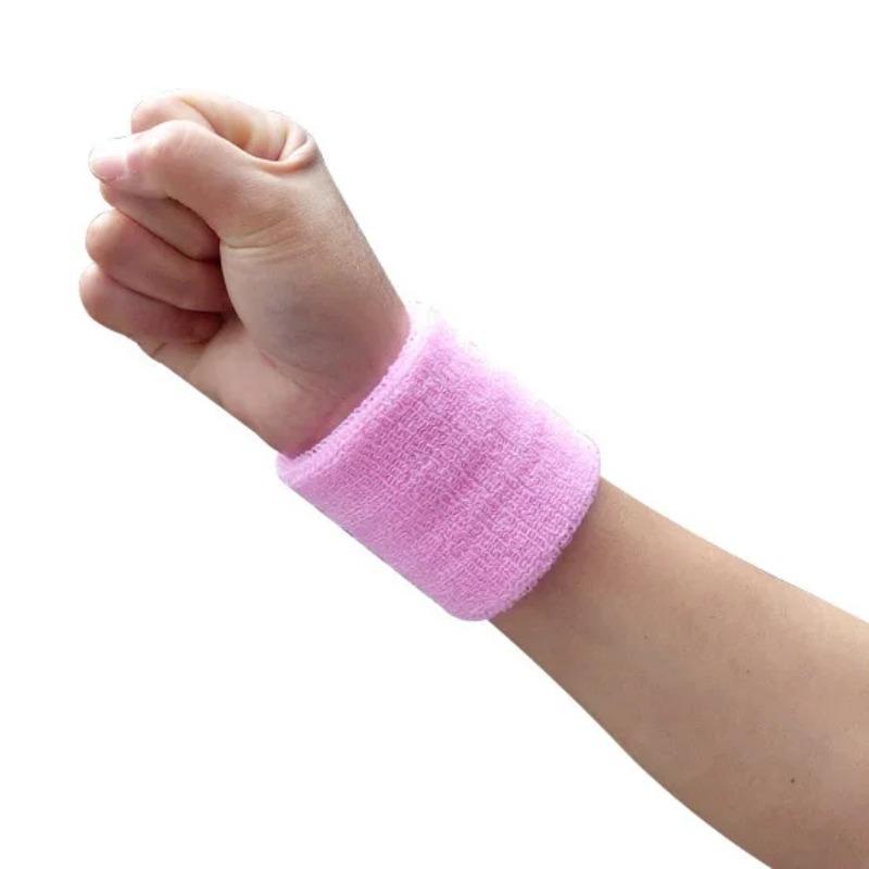 

Мужская и женская повязка на запястье, теннисный спортивный браслет, волейбольный, тренажерный зал, теннисный наручный бандаж, поддерживающая повязка на запястье, полотенце, браслет, протектор розовый