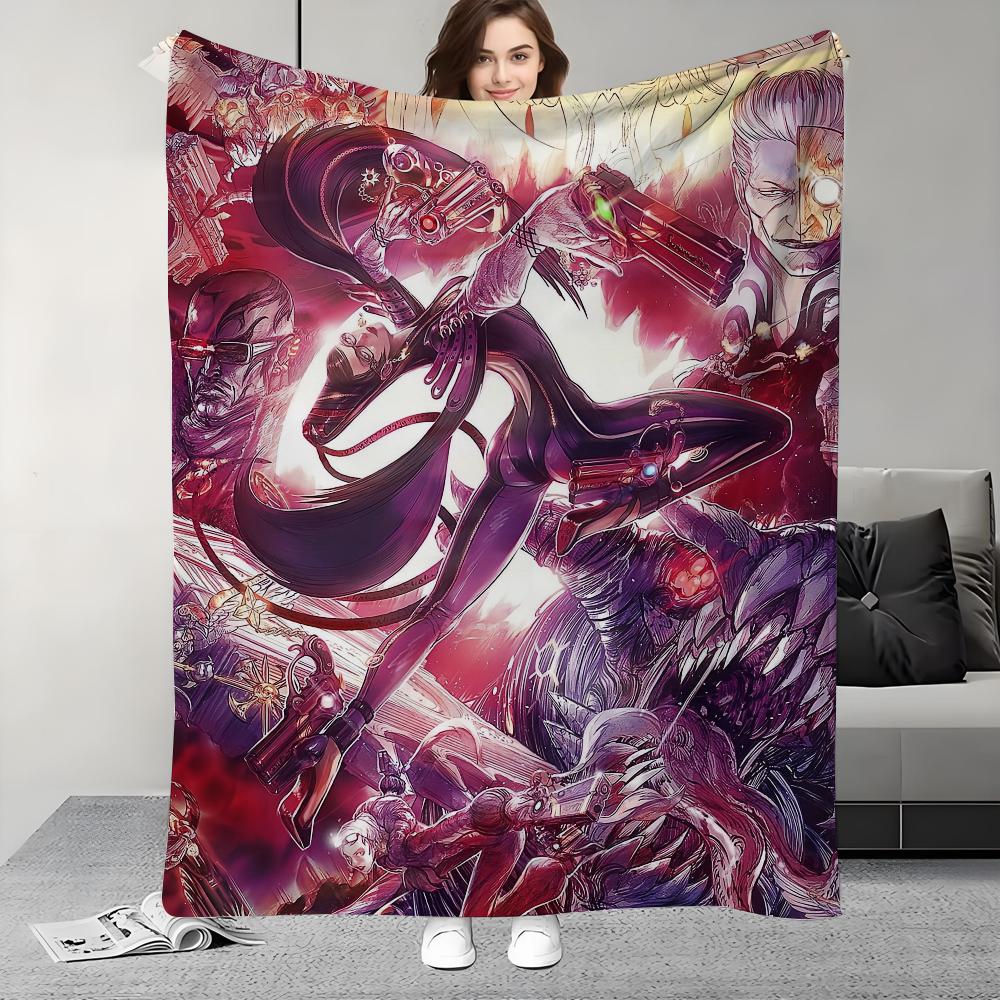 

Плед Game B-Bayonetta 3 Легкий Дизайн Для Общежитий, Дневного Сна, Гостиной, Офиса, Дивана, Всесезонный 75x90cm