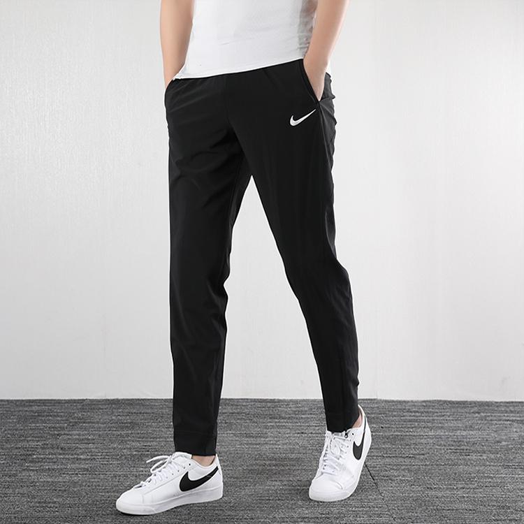 Nike Logo Drawstring Woven Basketball Knit Pants Men Bottoms Black BV3355-010
