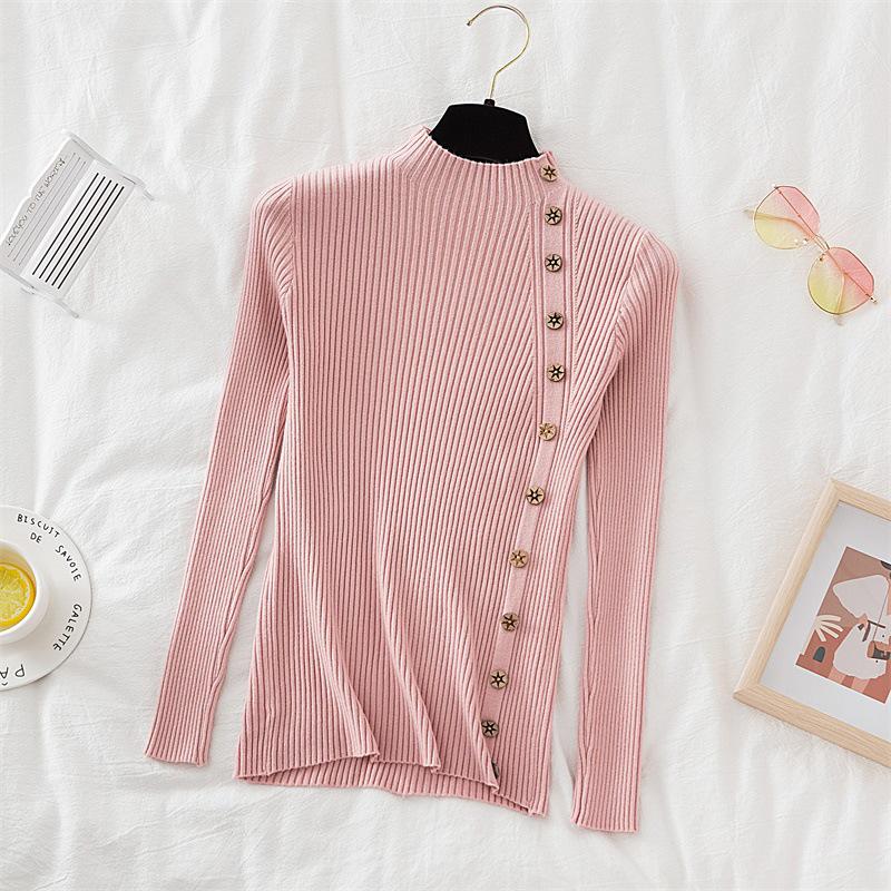 2026 Women's INS Style High Neck Buttoned Knit Sweater Cardigan