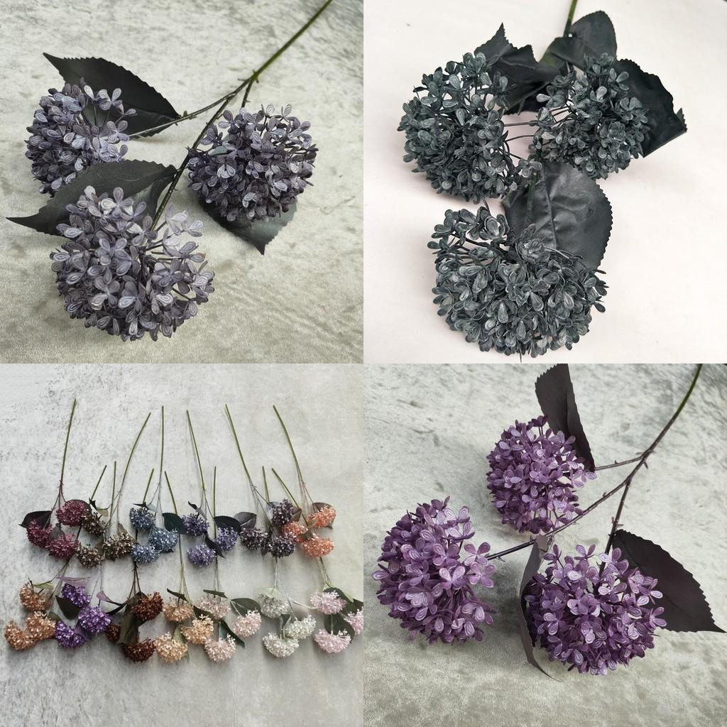 Hydrangea Snowball Artificial Stems Multibranch For Wedding Home Decor Gift