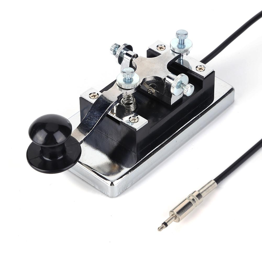 HY-K4 Stainless Steel Morse Code CW Trainer Learner CW Telegraph Key Shortwave Radio Communication Teaching Aids