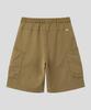 BLACK MOMENT Pigment Washed Cargo Banding Shorts [Charcoal Black]
