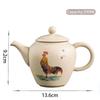 200ml Chinese Antique Pottery Ceramic Teapots Hand Painted Cock Tea Pot Household Kettle Travel Portable Tea Set Accessories