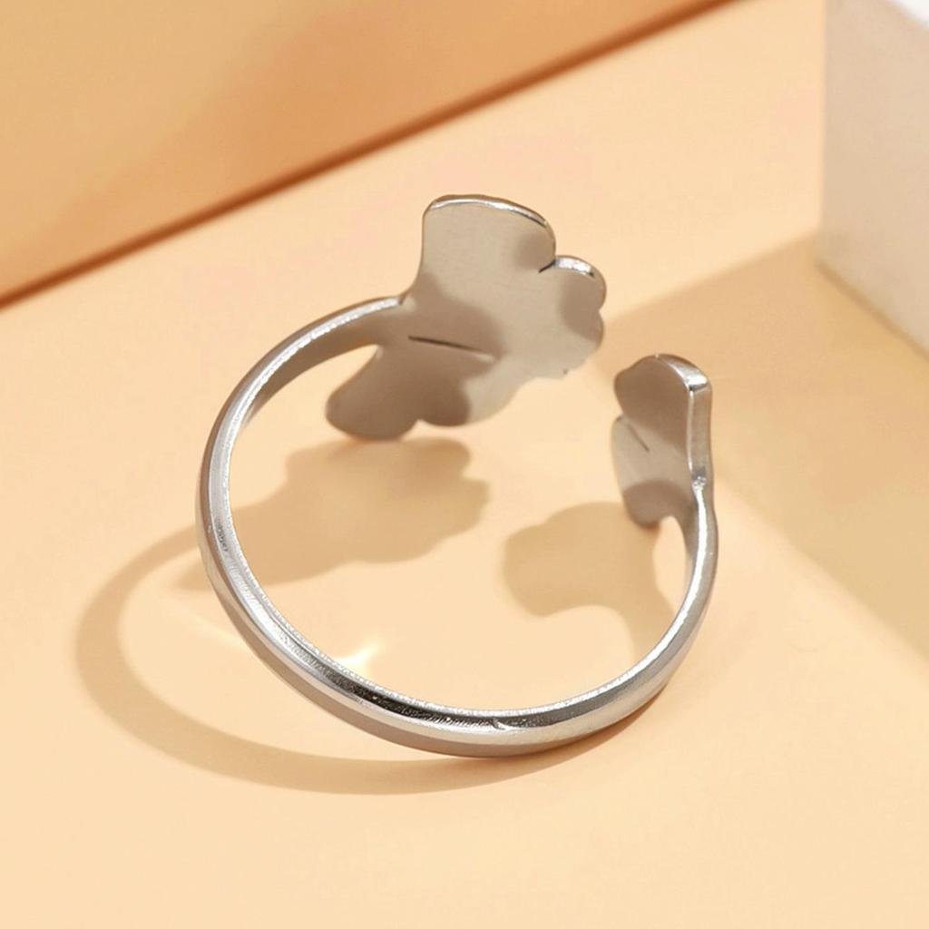 Elegant Adjustable Gold-Plated Ginkgo Leaf Ring for Women