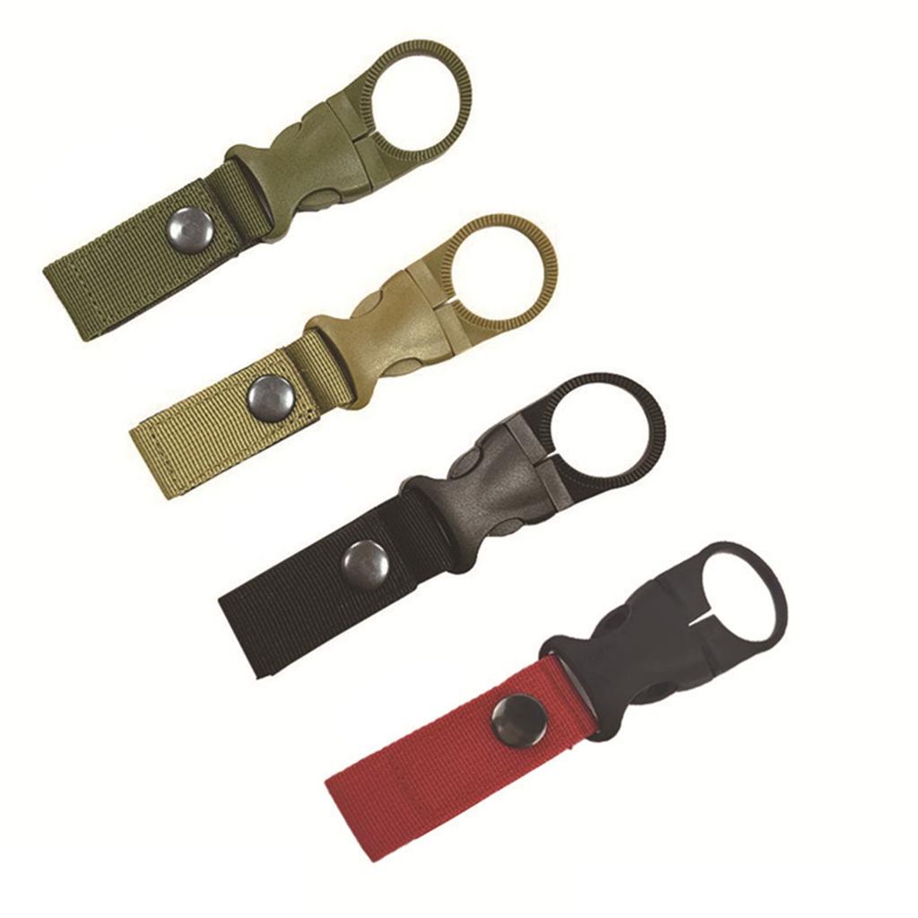 Webbing Buckle Hook Water Bottle Holder Clip Camping Outdoor Security Escape Supplies Nylon Webbing Buckle Carabiner Belt Clip