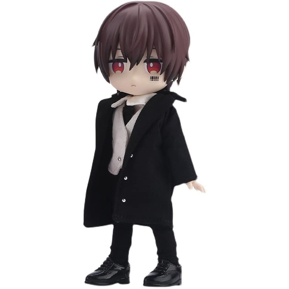 Obitsu 11 OB11 Size Costume for Obitsu Doll 11cm Body Coat Chester Coat Slim Long Plain Long Sleeve 5 Colors [ISHR] (Black)