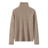 Lekasha Women's Cashmere High-Neck Pullover Sweater - Solid Color, Loose Fit for Autumn and Winter