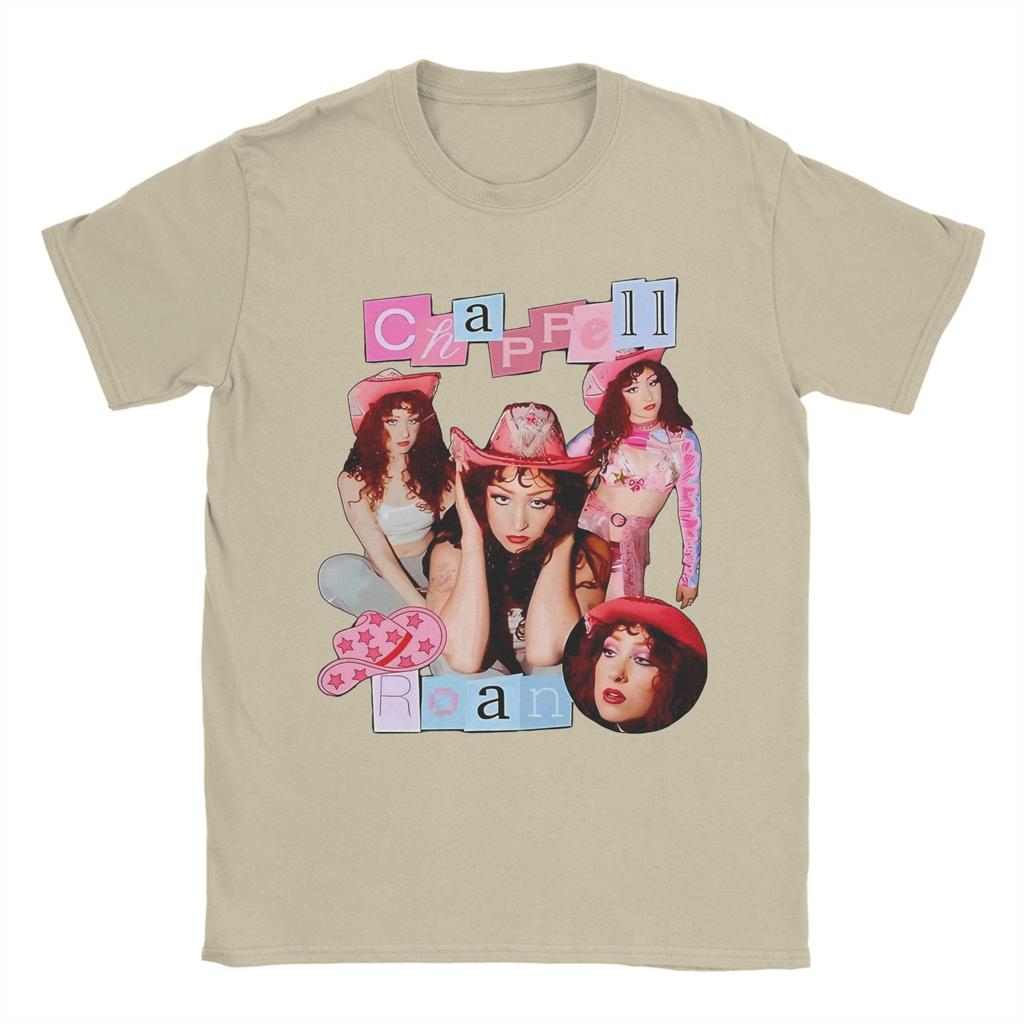 Men Chappell Roan T Shirts 100% Cotton Tops Vintage Short Sleeve Crewneck Tees Plus Size T-Shirts