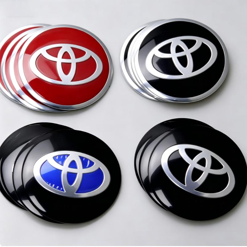 4pcs 56mm Car Wheel Hub Center Stickers Decal Emblem For Toyota Hilux Aygo Yaris Ractis Corolla Camry CHR Auris Tacoma Accessory