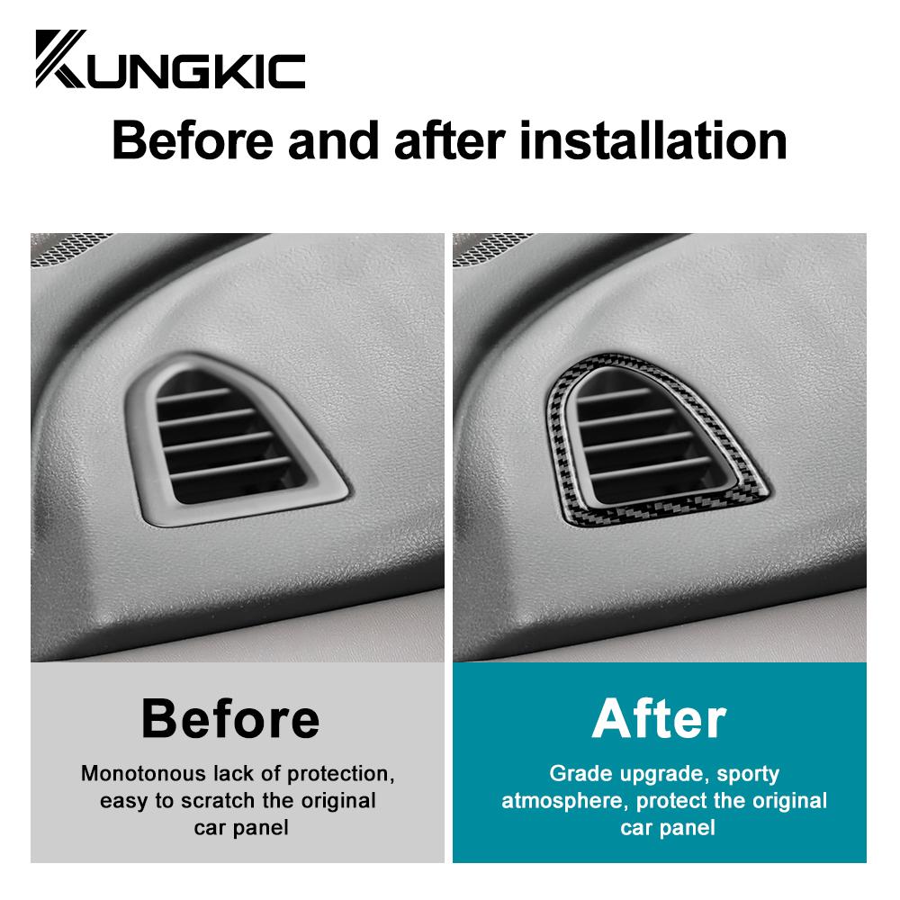 Real Soft Carbon Fiber Sticker For Subaru Crosstrek 2025 For Impreza 2025 Car Air Outlet Interior Trim RHD LHD Accessories