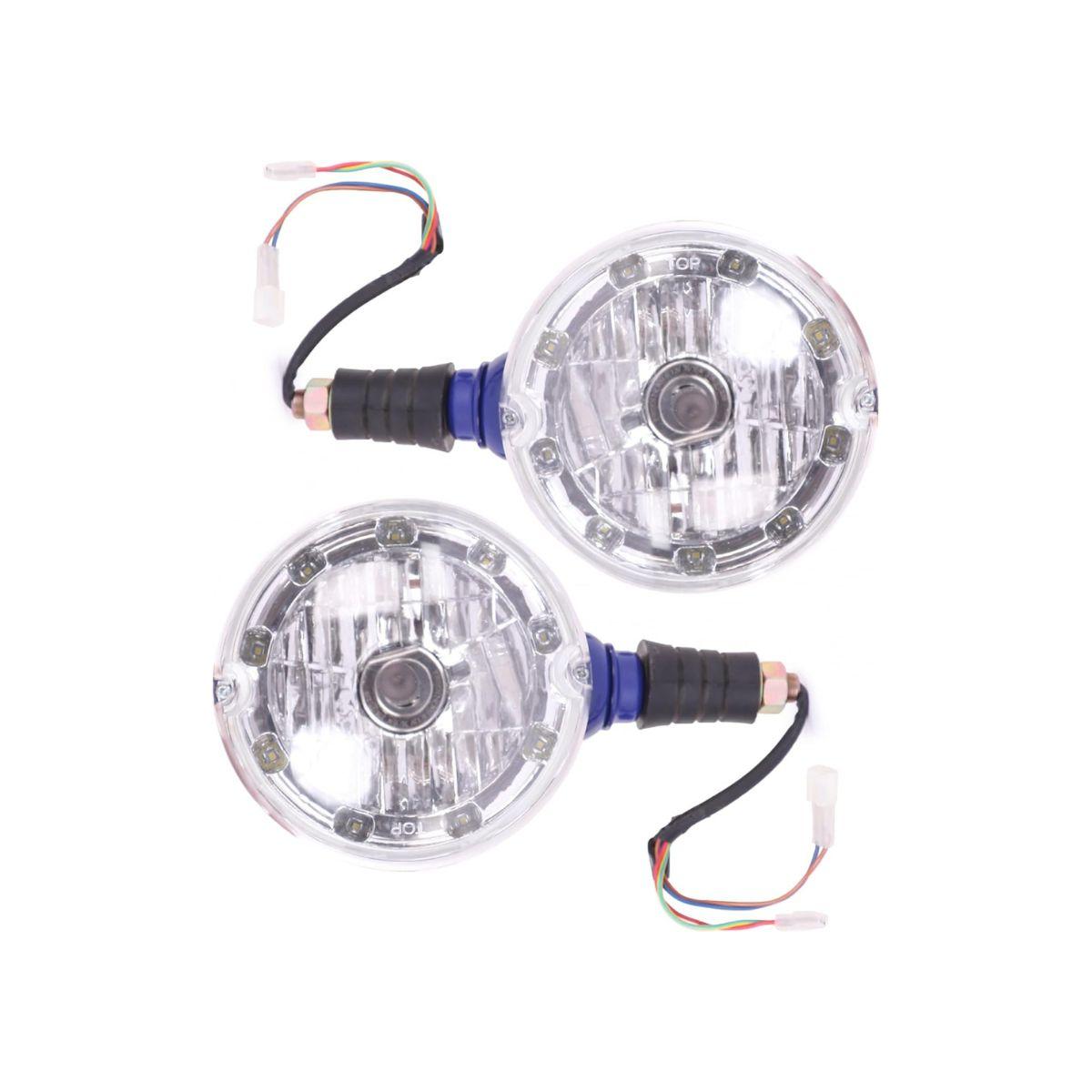 

APSMOTIV Pair of Super Bright LED Headlight Assembly head lamp Suitable for Ford & Farmtrac Tractor Model 45 50 60 6055 6045 6090 чистий