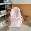 Schoolbag Female Japanese ins Small Fresh Junior High School High School Striped Backpack Light Casual College Student Backpack