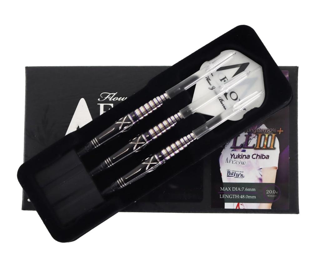 Dynasty BLACK LINE Coating Type ILL3 Plus 2BA 20g Yukina Chiba Model Dart Barrel Dart Set A-FLOW ILL3+