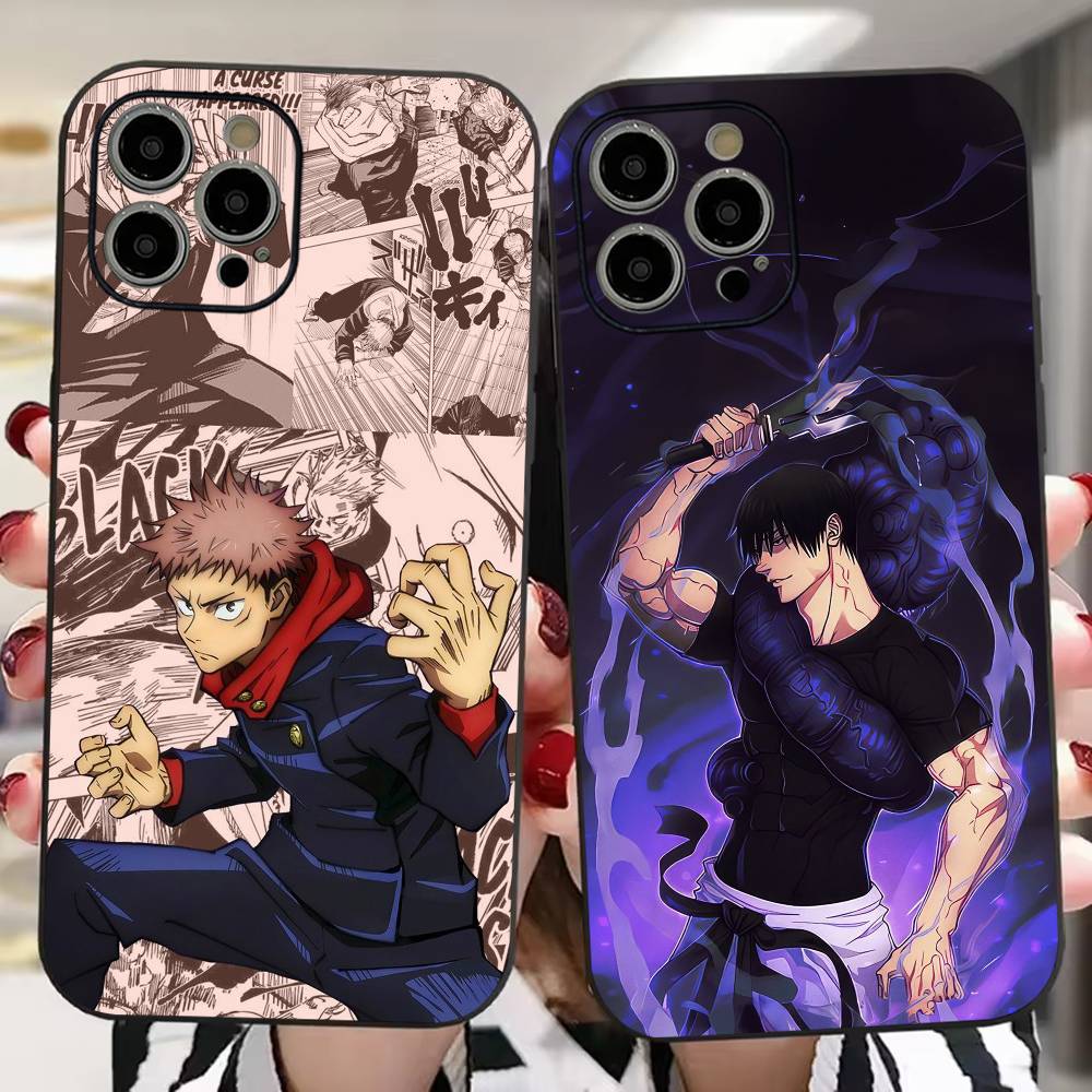 J-Jujutsu K-Kaisen Anime Phone Case For iPhone 16 15 14 13 12 11 PRO MAX PLUS Mini TPU Soft to Skin-friendly case