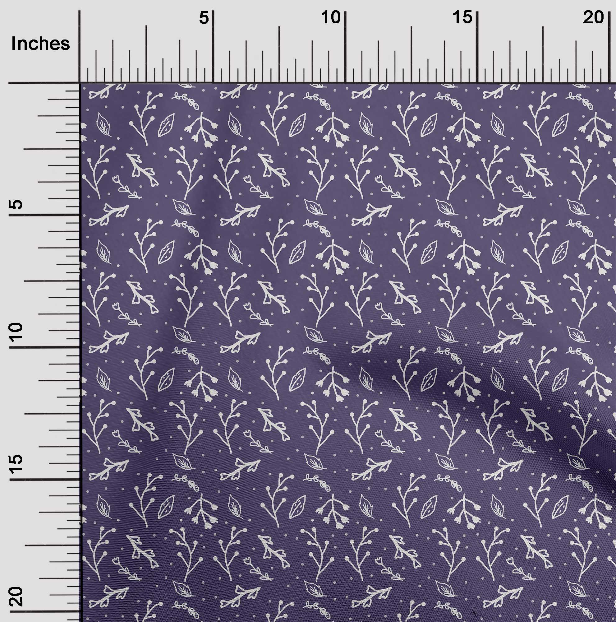 

oneOone Cotton Flex Grayish Blue Fabric Florals Fabric For Sewing Printed Craft Fabric By The Yard 40 Inch 42 Inch Wide - Viscose Chiffon фіолетовий