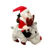 Musical Santa Riding Reindeer Toy Animated Musical Electric Xmas Ornament  Home Display