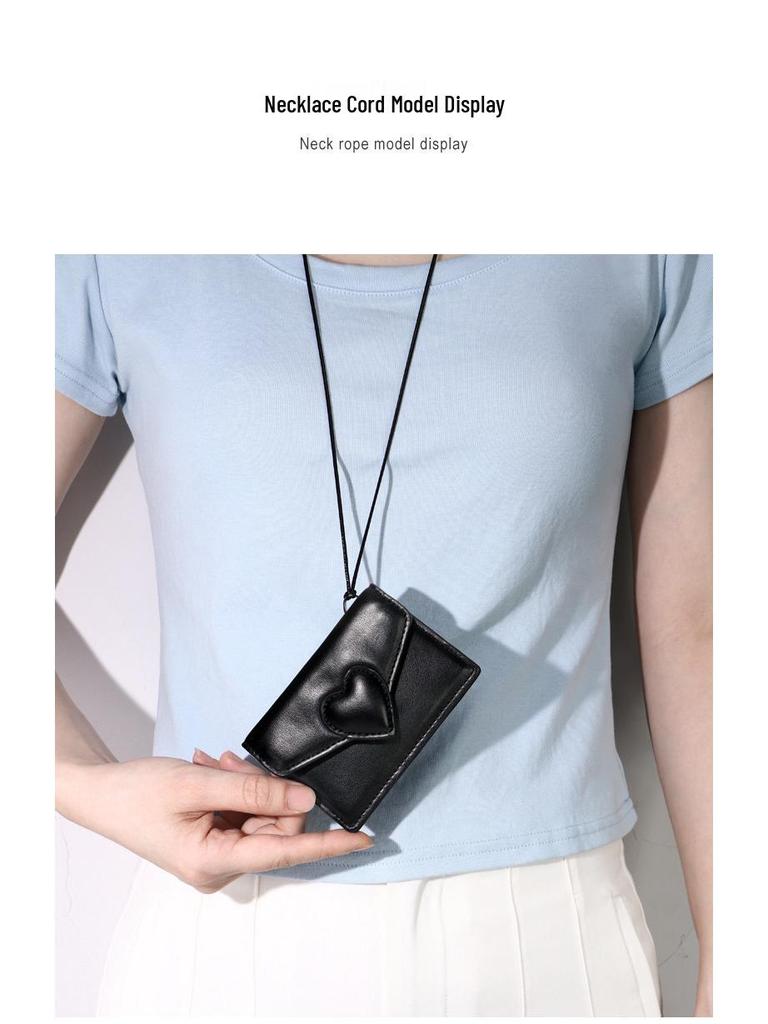 Heart-Shaped Car Key Card Holder for Xiaomi, Tesla, BMW, Xiaopeng, and Zeekr