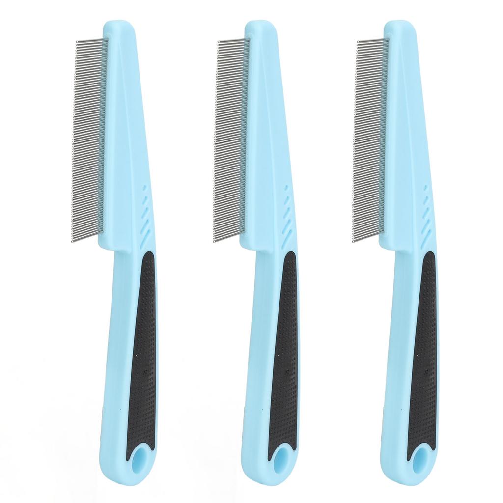 Professional Flea Face Comb Stainless Steel Remove Ergonomic Pet Grooming Flea Comb