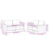 Vidaxl 2-Seater Sofa With Cushions, Cappuccino, Faux Leather