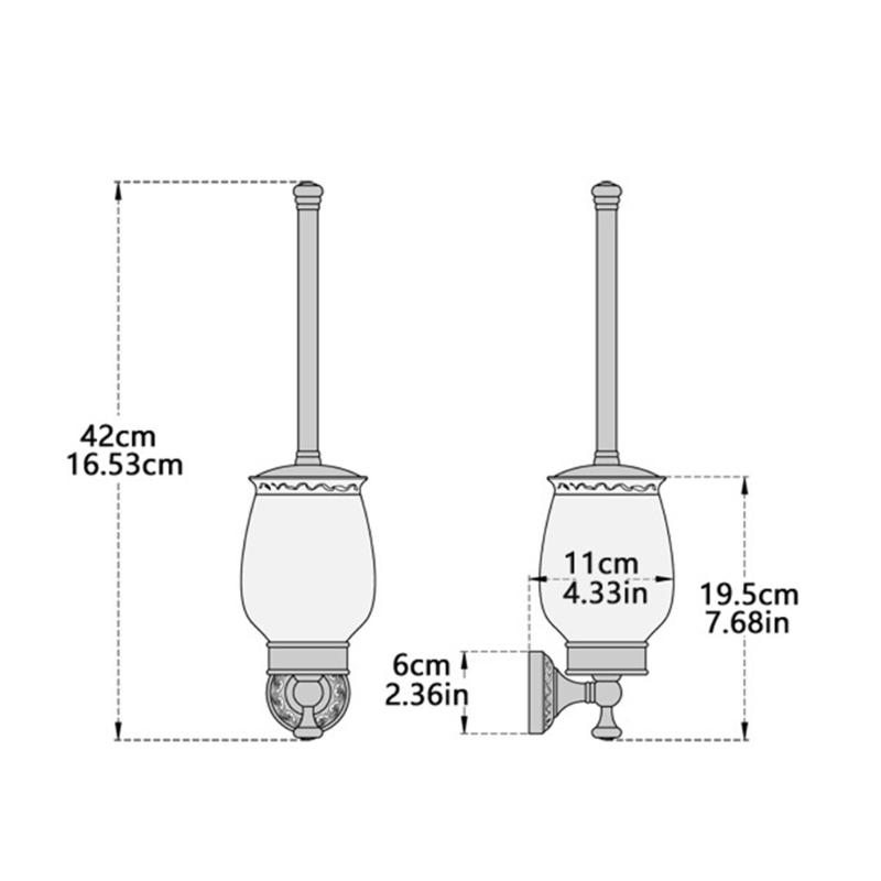 Resistant Brass Bathroom Brush Holders Classical Designs Toilet Brushes Stand Simple Installs for Modern Homes Decors