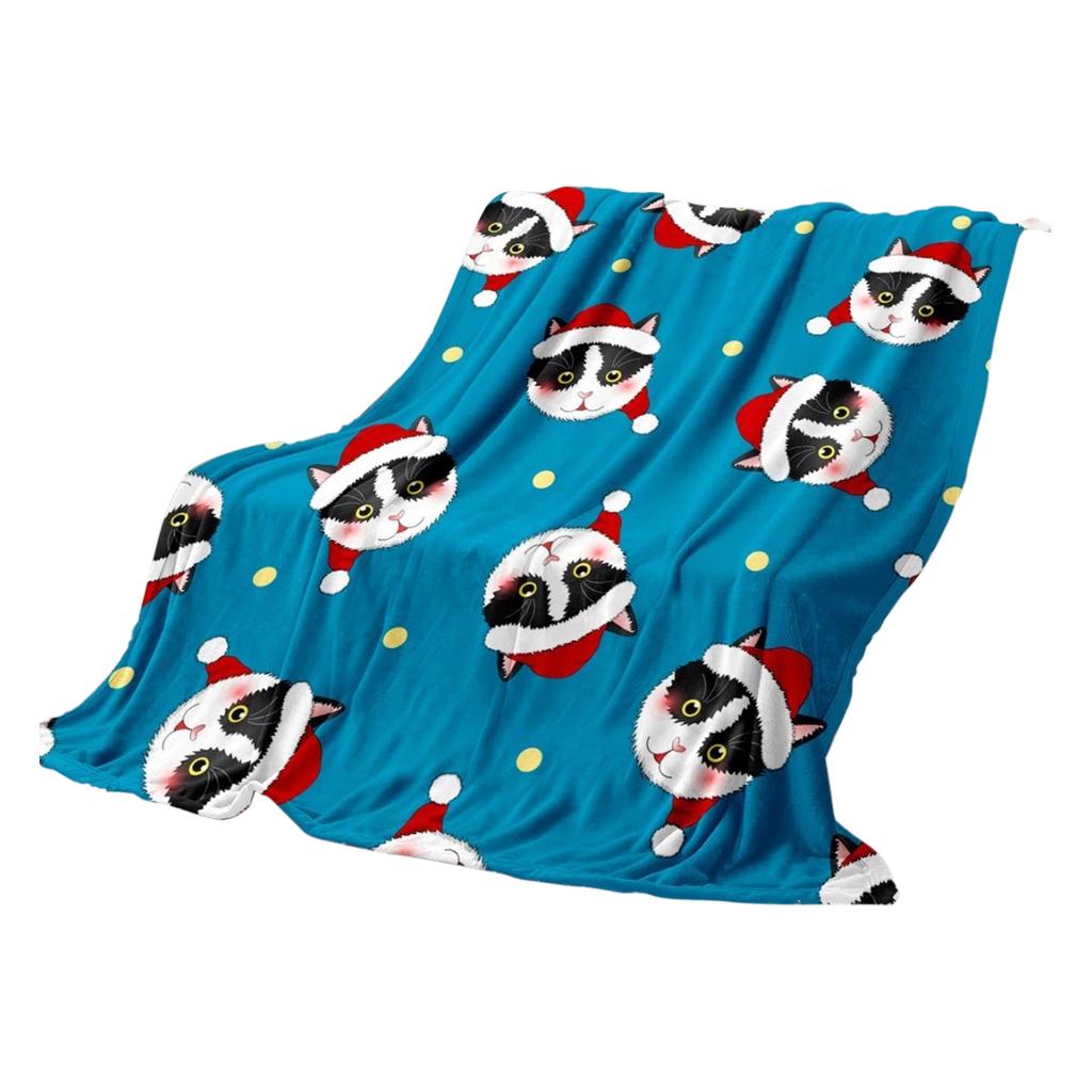 150*200cm Christmas Flannel Printed Blanket Holiday Gift