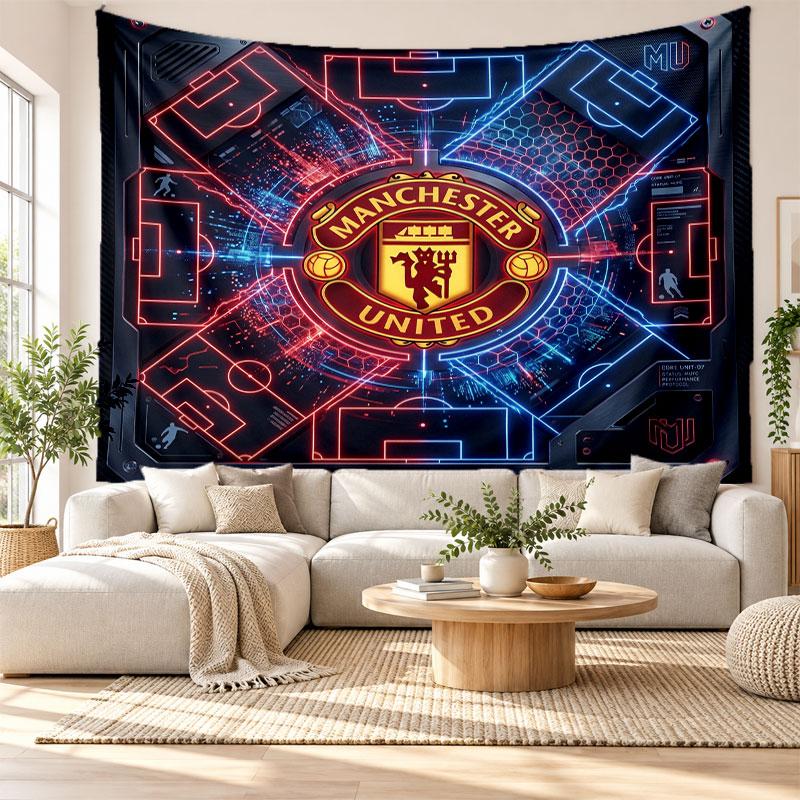 Manchester United Wandteppich, Weiches Stoff Wandbehang, Dekorative Kulisse Für Schlafzimmer Heim Wandkunst