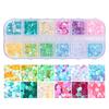 Holográfico Doce Amor Coração Nail Art Glitter Lantejoulas Brilhante Laser Fluorescente Estrela Borboleta 3D Decorações de Unhas Acessórios