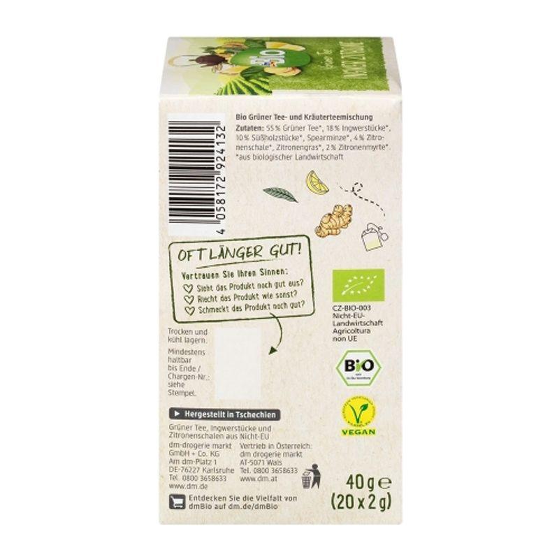 DM Bio Grüner Tee Ingwer & Zitrone Tee 20 Teebeutel