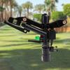 1 inch Garden Sprinklers Double Outlet Connector Impact Sprinkler Automatic Multi-function Adjustable Rotating Irrigation System