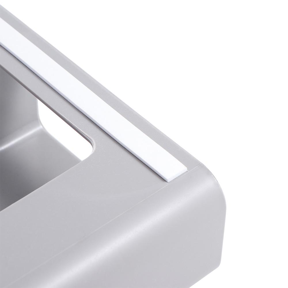 No-Punch Tinfoil Organizer Grey Hanging Cabinet Storage Shelf Cling Film Organizer  for Home