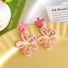 Summer dopamine color stud earrings women's new popular high-end earrings Internet celebrity niche design earrings