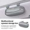 Car Storage Box with Shockproof Velvet Lining for Sunglasses And Small Items Automotive Eyeglasses Storage Case One-Hand Open Organizer